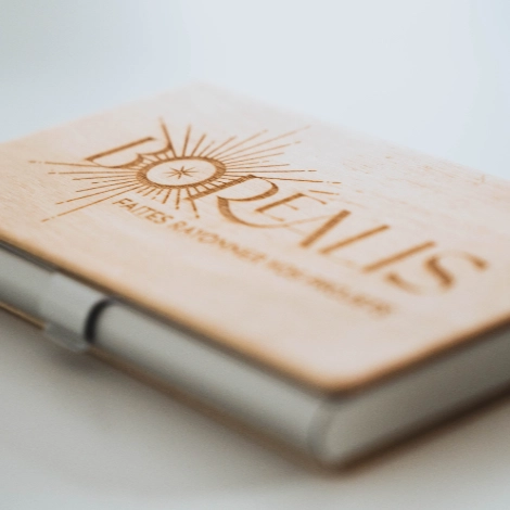 Porte-carte de visite zoom avec flou